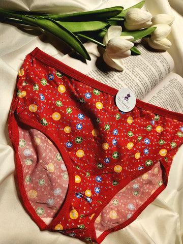 Printed Soft Panties | Red