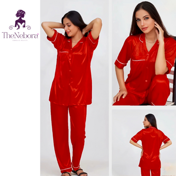 Red 2-Piece Nighty Set | Elegance & Alluring Comfort