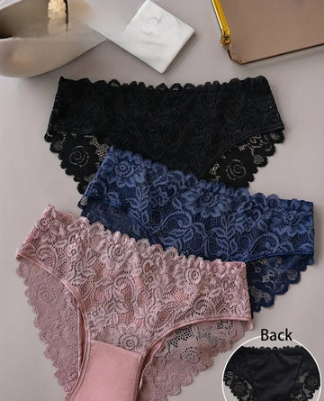 Solid Lace Briefs: Sexy, Comfy, and Breathable Women's Underwear